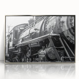 Mid-century modernist art featuring colorful vintage cars on a silver-framed acrylic print, ideal for nursery wall art.