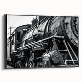 Black and white vintage poster art of classic cars on framed canvas, suitable for bedroom wall decor.