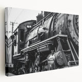 Large art canvas featuring a colorful array of vintage vehicles, ideal for kitchen wall art.