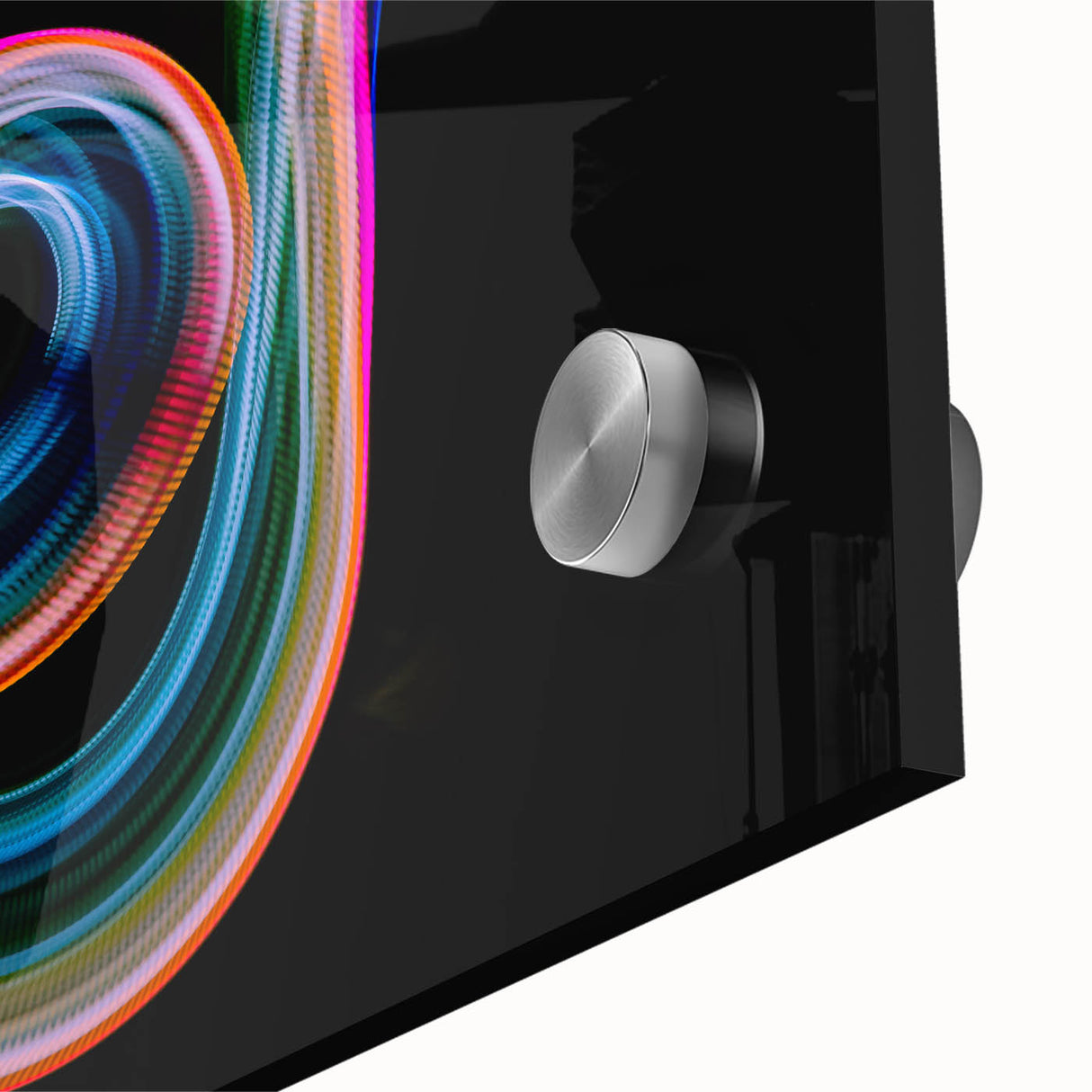 Neon Light Swirl Wall Art – Dynamic Abstract Modern Photography