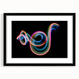 Neon Light Swirl Wall Art – Dynamic Abstract Modern Photography