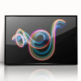 Neon Light Swirl Wall Art – Dynamic Abstract Modern Photography