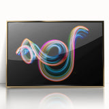 Neon Light Swirl Wall Art – Dynamic Abstract Modern Photography