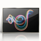Neon Light Swirl Wall Art – Dynamic Abstract Modern Photography