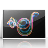 Neon Light Swirl Wall Art – Dynamic Abstract Modern Photography