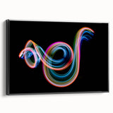 Neon Light Swirl Wall Art – Dynamic Abstract Modern Photography
