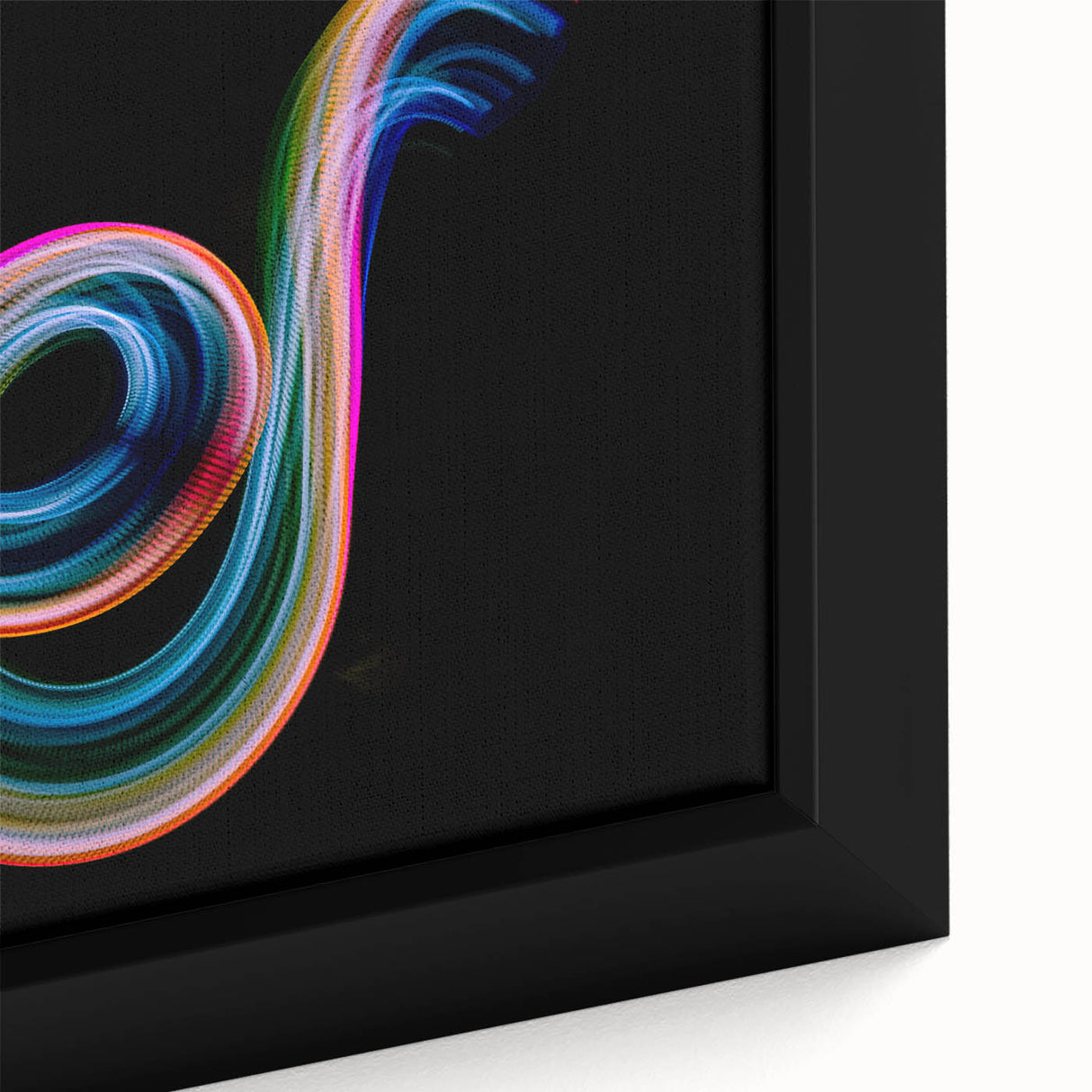 Neon Light Swirl Wall Art – Dynamic Abstract Modern Photography