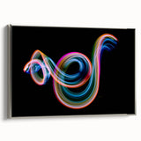 Neon Light Swirl Wall Art – Dynamic Abstract Modern Photography