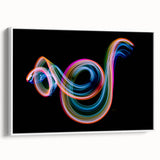 Neon Light Swirl Wall Art – Dynamic Abstract Modern Photography