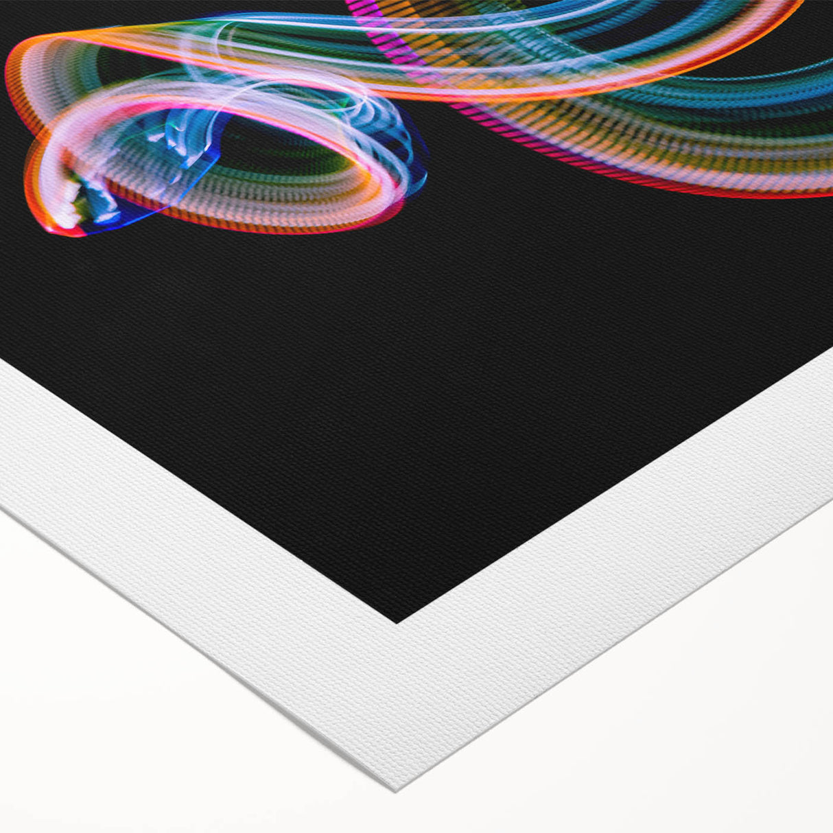 Neon Light Swirl Wall Art – Dynamic Abstract Modern Photography