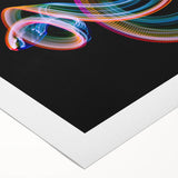 Neon Light Swirl Wall Art – Dynamic Abstract Modern Photography