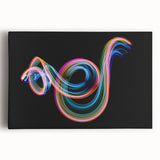 Neon Light Swirl Wall Art – Dynamic Abstract Modern Photography