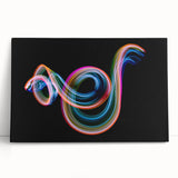 Neon Light Swirl Wall Art – Dynamic Abstract Modern Photography