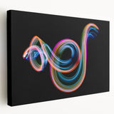 Neon Light Swirl Wall Art – Dynamic Abstract Modern Photography