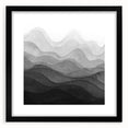 Large Bedroom Wall Decor – Abstract Black & White Landscape Art