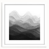Large Bedroom Wall Decor – Abstract Black & White Landscape Art