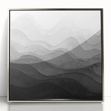 Large Bedroom Wall Decor – Abstract Black & White Landscape Art