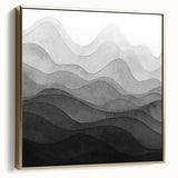 Large Bedroom Wall Decor – Abstract Black & White Landscape Art