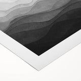 Large Bedroom Wall Decor – Abstract Black & White Landscape Art