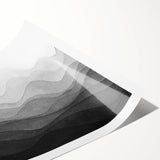 Large Bedroom Wall Decor – Abstract Black & White Landscape Art