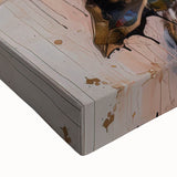 Luxury Gold & Red Rose - Modern Floral Living Room Wall Art