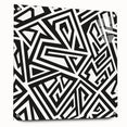 Black and White Office Wall Art – Abstract Geometric Maze Design