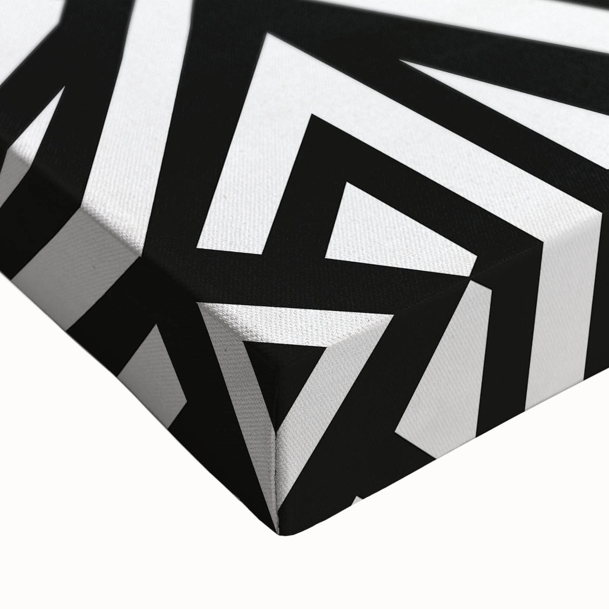 Black and White Office Wall Art – Abstract Geometric Maze Design