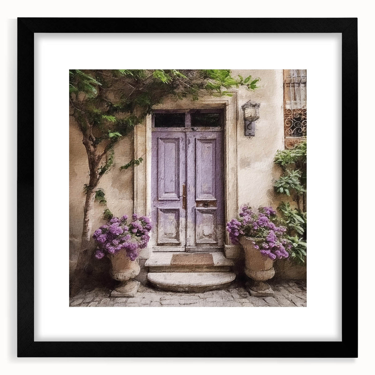 Colorful abstract art print featuring textured layers, in an extra large format, ideal for living room decor.