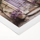 Art Deco poster featuring an ornate French door design in muted earth tones on rolled canvas, suitable for dining room decor.