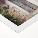 Art deco poster featuring a detailed Greek door design on rolled canvas, suitable for dining room wall art.