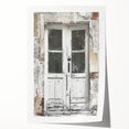 Rustic Italian door design on a rolled print, featuring earthy tones, ideal for art wall dining room.