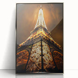 Mid-century modernist art poster featuring geometric shapes in silver and gray tones, acrylic framed.