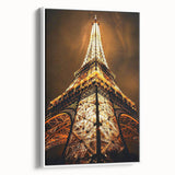 Vintage poster art of an architectural design in black and colorful hues on a framed canvas, ideal for living room decor.