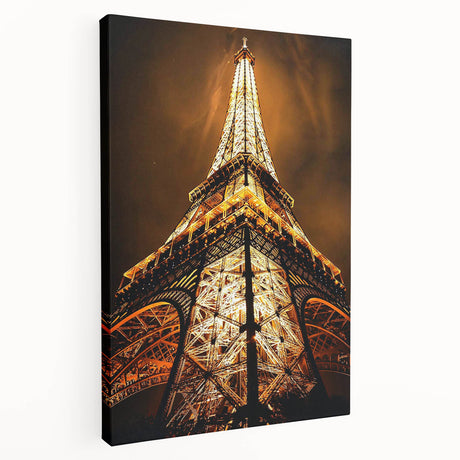 Large art print of modern architecture in monochrome tones on stretched canvas, suitable for kitchen wall art.