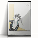 Chic Art Deco Wall Art – Elegant Woman in Stylish Hat and Jewelry
