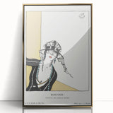 Chic Art Deco Wall Art – Elegant Woman in Stylish Hat and Jewelry