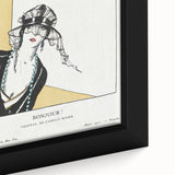 Chic Art Deco Wall Art – Elegant Woman in Stylish Hat and Jewelry