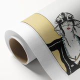 Chic Art Deco Wall Art – Elegant Woman in Stylish Hat and Jewelry