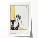 Chic Art Deco Wall Art – Elegant Woman in Stylish Hat and Jewelry