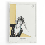 Chic Art Deco Wall Art – Elegant Woman in Stylish Hat and Jewelry