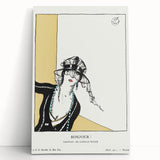 Chic Art Deco Wall Art – Elegant Woman in Stylish Hat and Jewelry