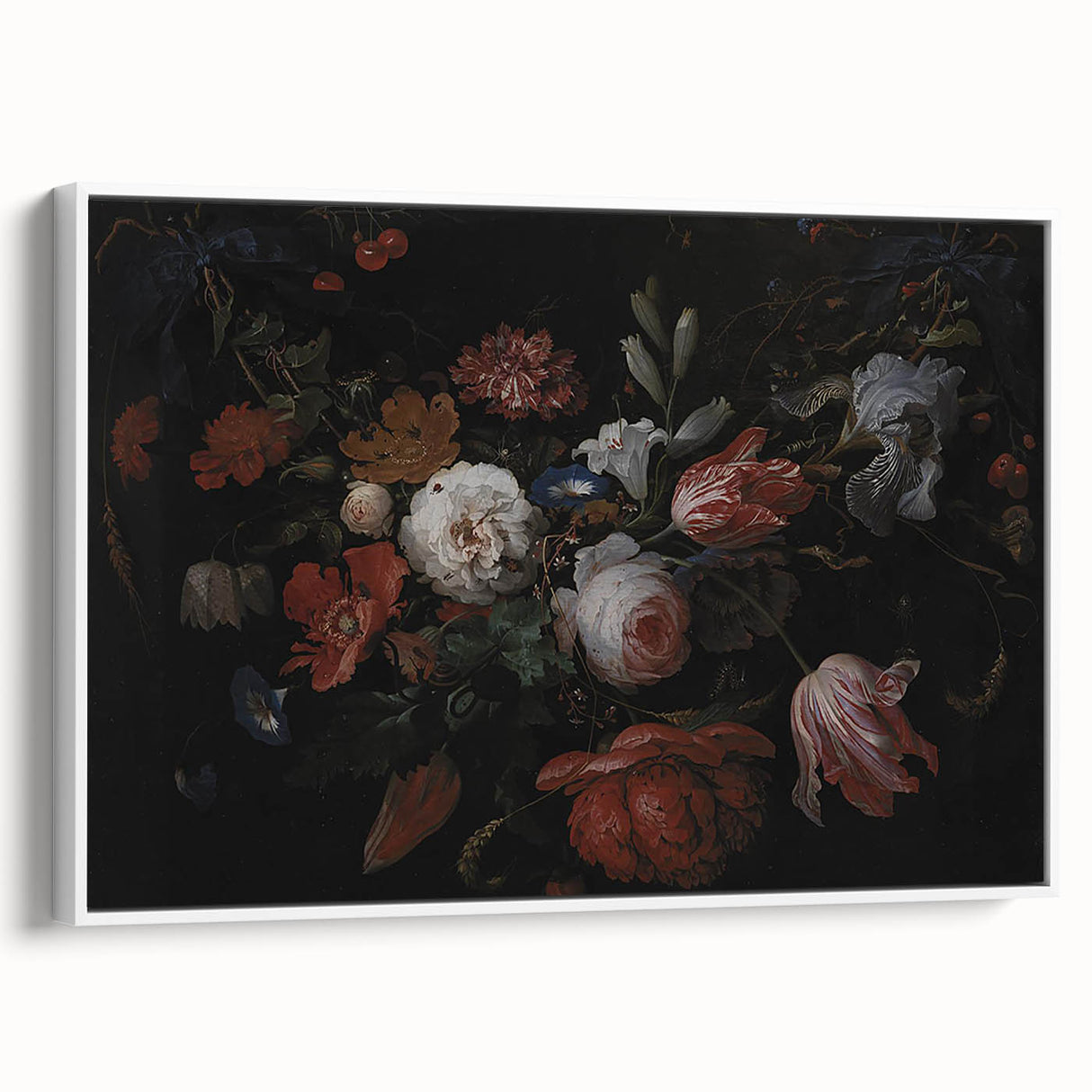 Baroque Art - Opulent Floral Still Life in Rococo Style Wall Art Print