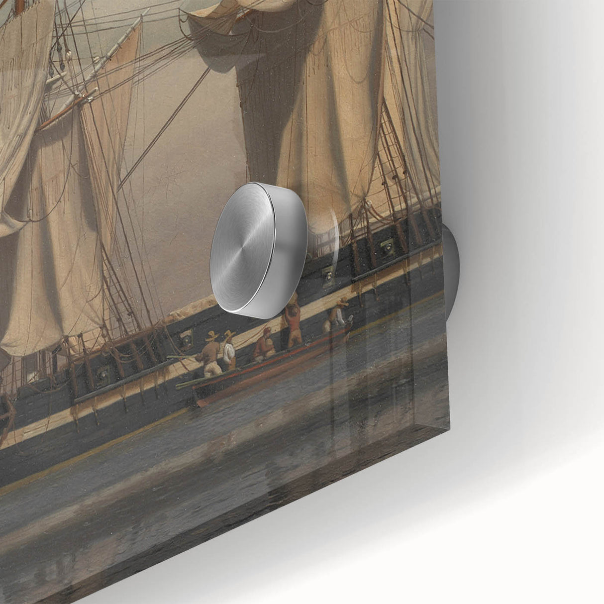 Neoclassical Naval Brig at Anchor Print - Maritime Art by Eckersberg