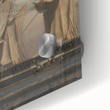 Neoclassical Naval Brig at Anchor Print - Maritime Art by Eckersberg