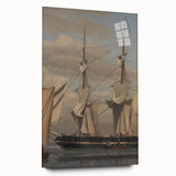 Neoclassical Naval Brig at Anchor Print - Maritime Art by Eckersberg