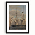 Neoclassical Naval Brig at Anchor Print - Maritime Art by Eckersberg
