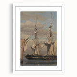 Neoclassical Naval Brig at Anchor Print - Maritime Art by Eckersberg