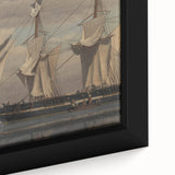 Neoclassical Naval Brig at Anchor Print - Maritime Art by Eckersberg