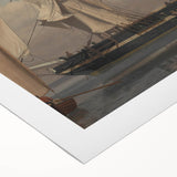 Neoclassical Naval Brig at Anchor Print - Maritime Art by Eckersberg