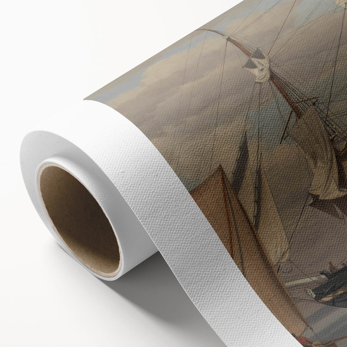Neoclassical Naval Brig at Anchor Print - Maritime Art by Eckersberg